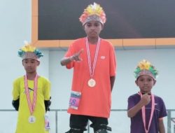 Distrik Sentani Timur Raih 3 Medali Sepatu Roda Porkab II