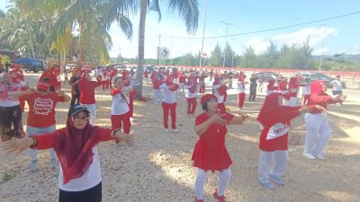 Senam Merah Putih HKJM Kota Jayapura Pererat Silaturahmi