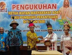 Jefri Hendrik Robaha Dikukuhkan sebagai Ketua Ikatan Masyarakat Adat Suku Pombawo di Tanah Tabi