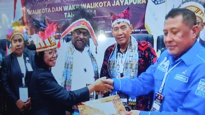 BMD – Dipo Resmi Mendaftar Bakal Calon Wali Kota dan Wakil Wali Kota Jayapura di KPU