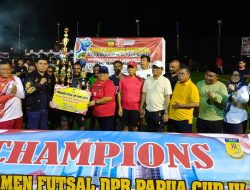 Semarak HUT RI ke 80, dari Makan Kerupuk Hingga Bugalo Wiya Juara Turnamen Futsal Piala Bergilir Ketua DPR Papua IV