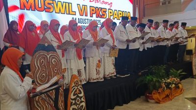 Kepengurusan MPW, DSW dan DPW PKS Papua Masa Bhakti 2025-2030 Dilantik
