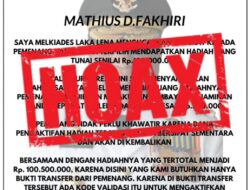 Juru Bicara Gubernur Tegaskan Surat “Pemenang Giveaway Mathius D. Fakhiri” adalah Hoaks dan Penipuan