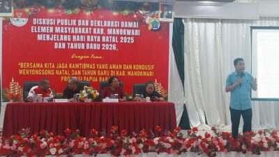 GERCIN Papua Barat Deklarasi Damai Jelang Nataru di Manokwari