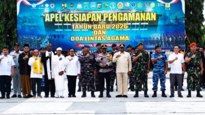 Pimpin Apel Kesiapan Pengamanan Tahun Baru 2026, Gubernur Fakhiri Tekankan Perayaan Secara Sederhana