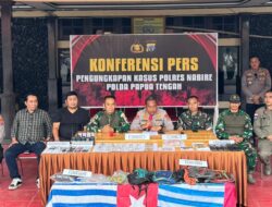 Kamp KKB di Kali Nabarua Nabire Dibongkar, Aparat Gabungan Amankan 561 Amunisi dan Uang Puluhan Juta