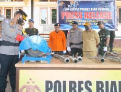Polres Biak Numfor Musnahkan 120 Knalpot Brong Hasil Razia Selama Ramadan