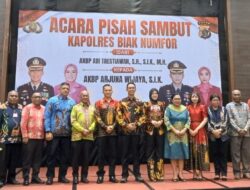 Pisah Sambut Kapolres Biak Numfor, Bupati Mansnembra Tekankan Pentingnya Sinergitas